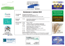 Programme de kermesse 2021 Lontzen